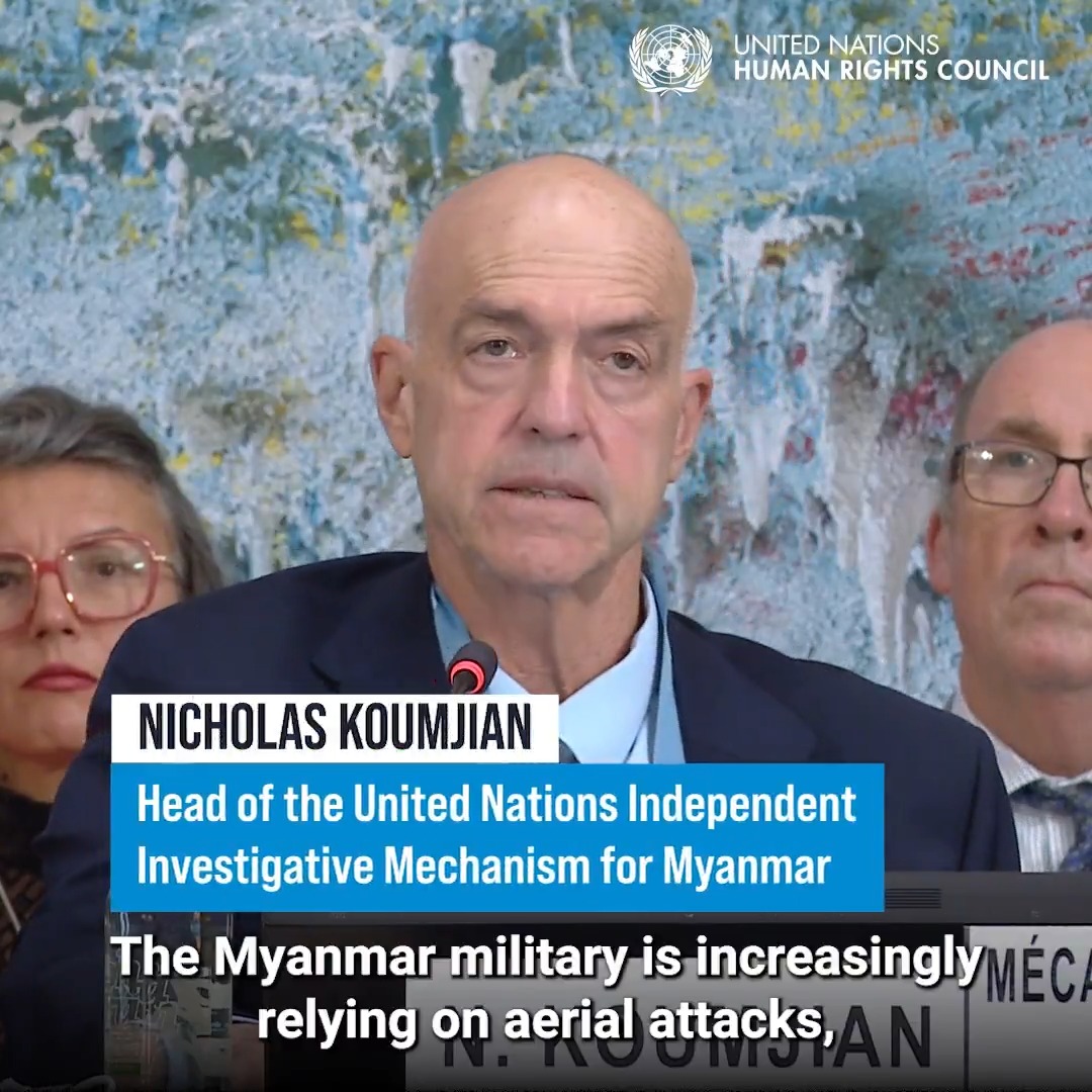 #Myanmar: "The situation continues to deteriorate," Nicholas Koumjian, Head of the Independent Investigative Mechanism for Myanmar, told the United Nations Human Rights Council. "Serious international crimes are being committed with greater frequency and intensity," he said. #HRC63