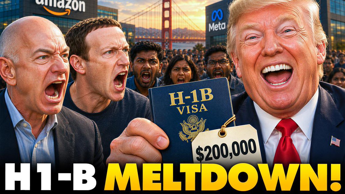 Is Trump About to END H1-Bs FOREVER with Master Move? Applications Have COLLAPSED, Hundreds of THOUSANDS GONE H-1B was written for rare talent Americans cannot supply. It turned into a volume pipeline for ordinary IT and entry-level work, with mills and hiring managers swapping out Americans. The $100k fee crushed new applications by about 87%. Critics called it a money failure. That misses the point. If they will not pay, they were never that scarce. Trump is now doubling the fee to $200k and scrapping the 60-day grace period. A laid-off worker leaves instead of shopping for the next sponsor on U.S. soil. Protecting American jobs is exactly what MAGA voted for.