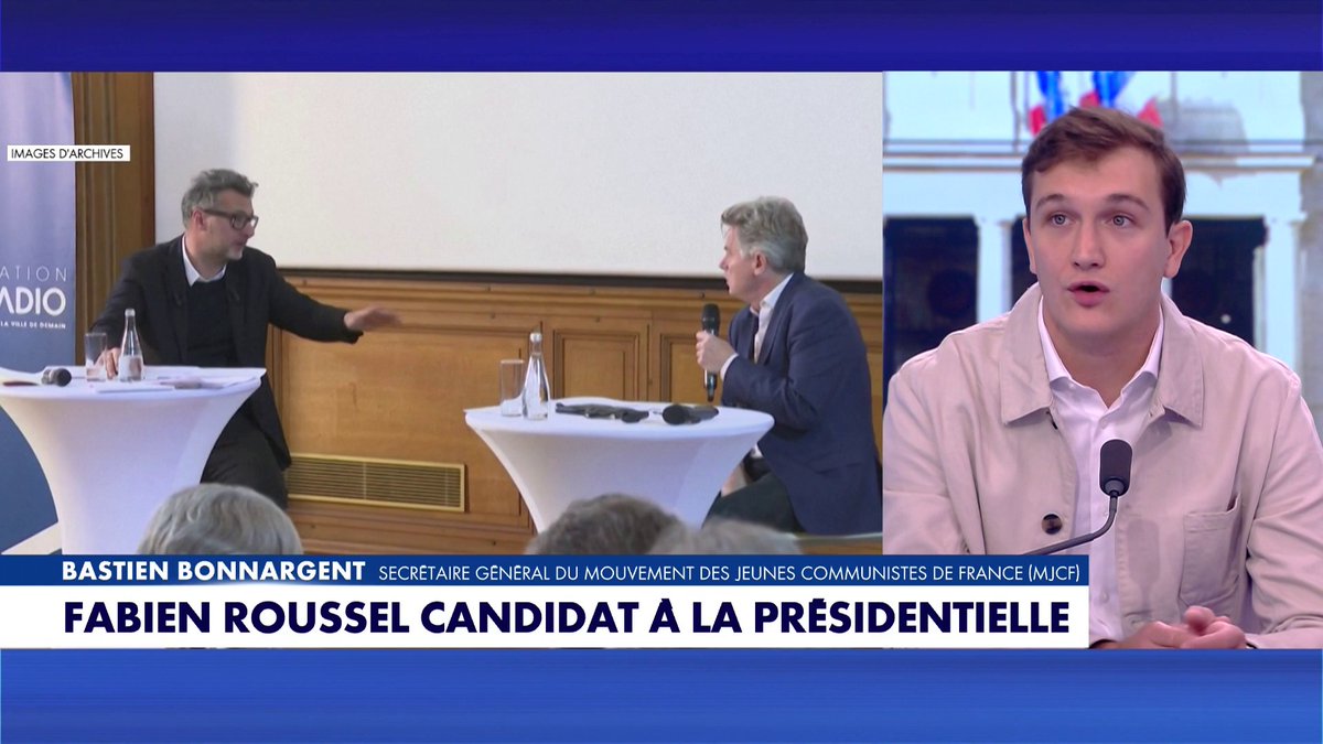 Après l’annonce de la candidature de Fabien Roussel à l’élection présidentielle, Bastien Bonnargent, secrétaire général du Mouvement des jeunes communistes de France, estime dans #SoirInfo : «On porte tout un tas de sujets dans le débat public qu’aucun autre candidat ne porte»