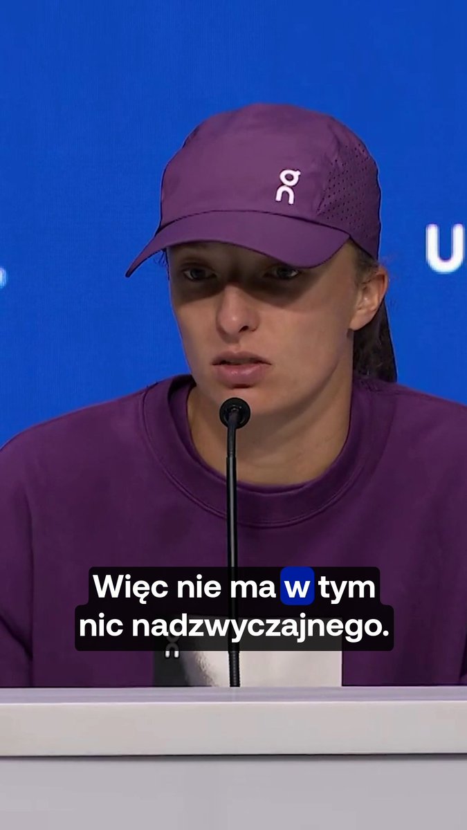 🇵🇱 Iga Świątek po porażce z Qinwen Zheng na konferencji prasowej - konkretnie jak zawsze. ❌ Bez owijania w bawełnę i bez robienia z tego czegoś większego. #USOpen