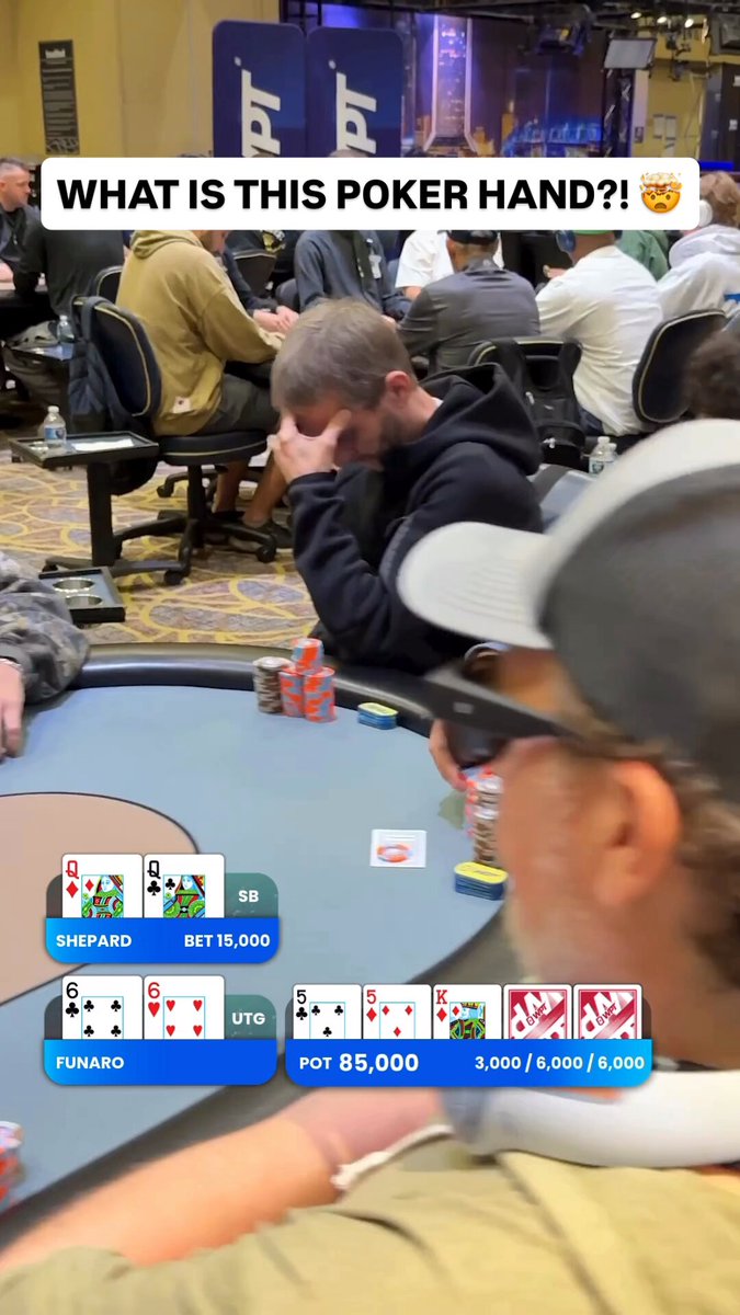 HE HITS THE FULL HOUSE on Day 2 of the $5,000 World Poker Tour bestbet Poker Room Scramble Championship 🥶