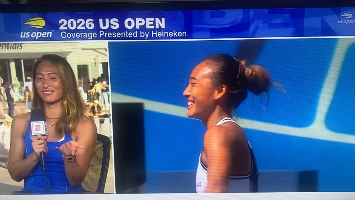 US Open Tennis A very happy Qinwen Zheng talked about her Spider-Man celebration after her latest big win over Iga Swiatek. “I’m always a fan of a Spider-Man movie. An Iron Man fan,” she said to Katie George & Genie Bouchard. #usopen