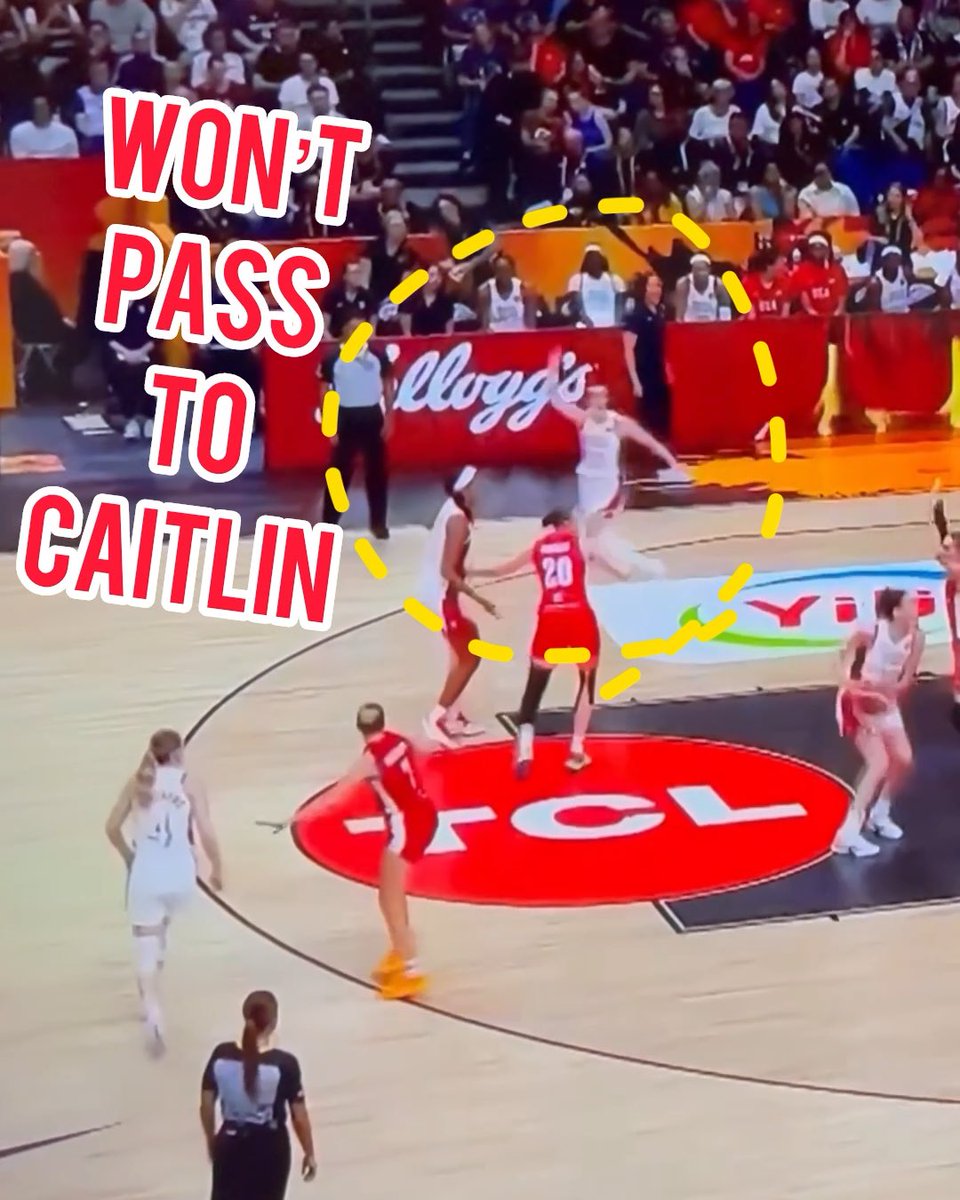 TEAM USA DOESN’T PASS TO CAITLIN CLARK AGAIN… DESPITE HER FEEDING EVERYONE! #CaitlinClark #TeamUSA #FIBAWWC #WNBA #Basketball #USA #CC22