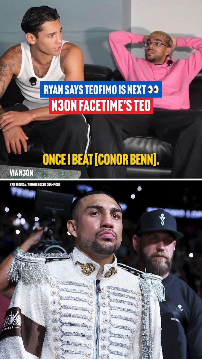 "I'm gonna f**k that dude up!" Ryan Garcia tells N3on that Teofimo Lopez is his next fight if he wins against Conor Benn 😳 #GarciaBenn l Sept 12th in Las Vegas