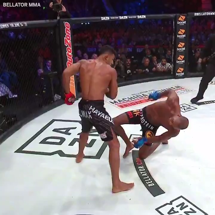 I get that MVP hasn’t been “exciting” in the UFC, but the last time he took risks with his style this happened to him
