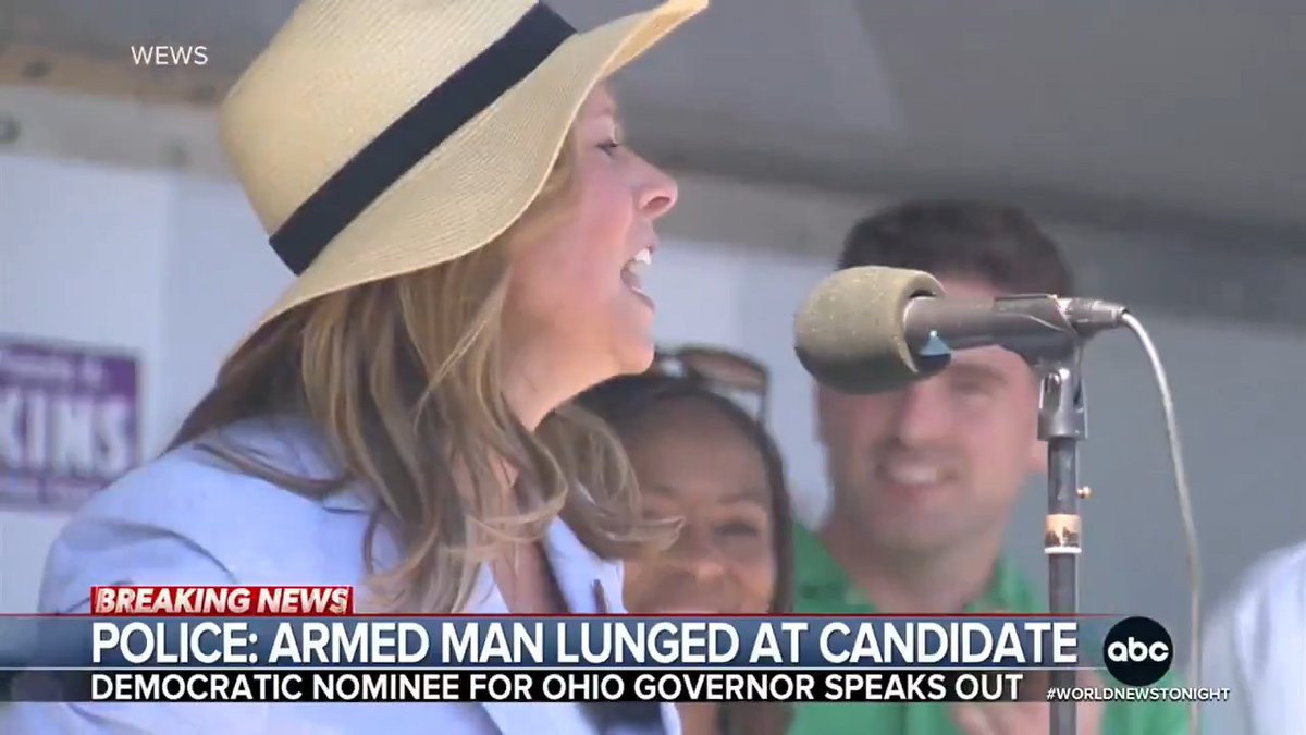 Democratic nominee for Ohio governor, Amy Acton, is speaking out after police say an armed man lunged at her during a campaign event. Two handguns and brass knuckles were recovered following the suspect's arrest, authorities say. Matt Rivers reports.
