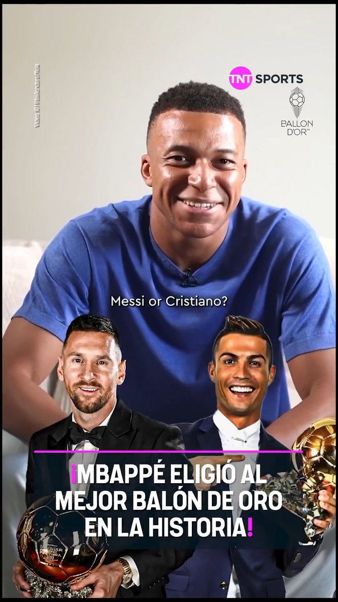 🚨 Mbappe was asked to choose between Messi and Ronaldo. He didn't choose anyone.