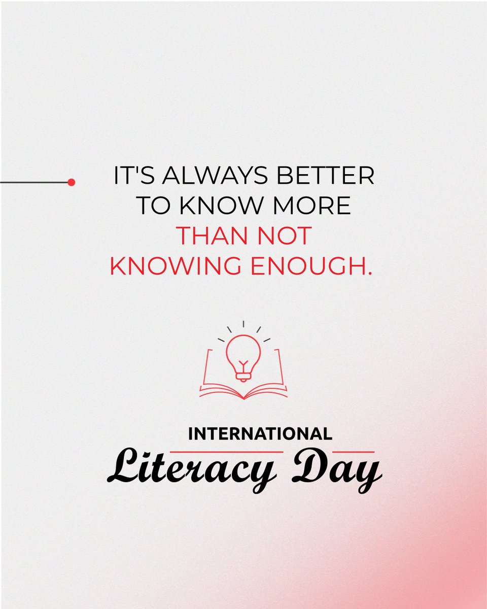 This International Literacy Day, let’s understand the importance of completing a process - because leaving things unfinished may often bear no fruit. Let’s Invest In Education.