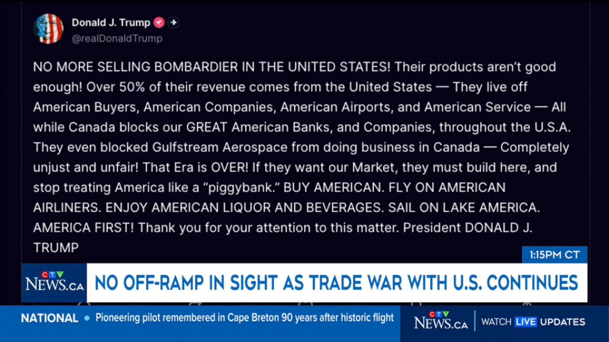 James Moore on Donald Trump's targeting of Bombardier: "Donald Trump's approach to this is not philosophic. It's not economic. It's not practical. It's not commercial. It's personal. He's going after specific companies because he specifically has an aggression about that specific company on behalf of a friend. And this is a president who we know is steeped in, frankly, corruption, who's steeped in nepotism, who's steeped in trying to do favours for friends in an extraordinarily destructive way."