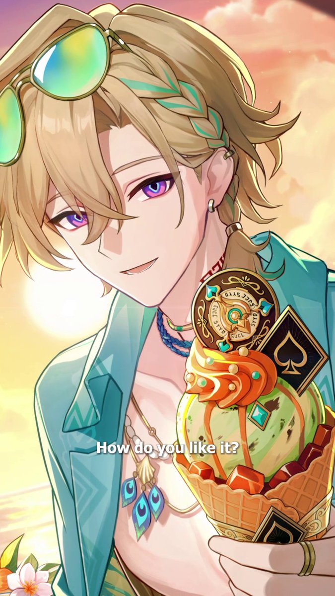 False Constance | Summer? Aventurine! Ice Cream! The Interastral Peace Corporation's summer special is here! Director Aventurine's signature "Waveflair & Pineapple Gelato" is coming soon! Grab the same ice cream and share some summer sweetness with the director~ "We've got all your favorite flavors right here." #HonkaiStarRail #StarRail #AventurineWaveflair