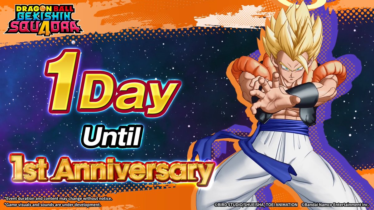 📢1 Day until the #Squadra 1st Anniversary! #GekishinSquadra #DragonBall
