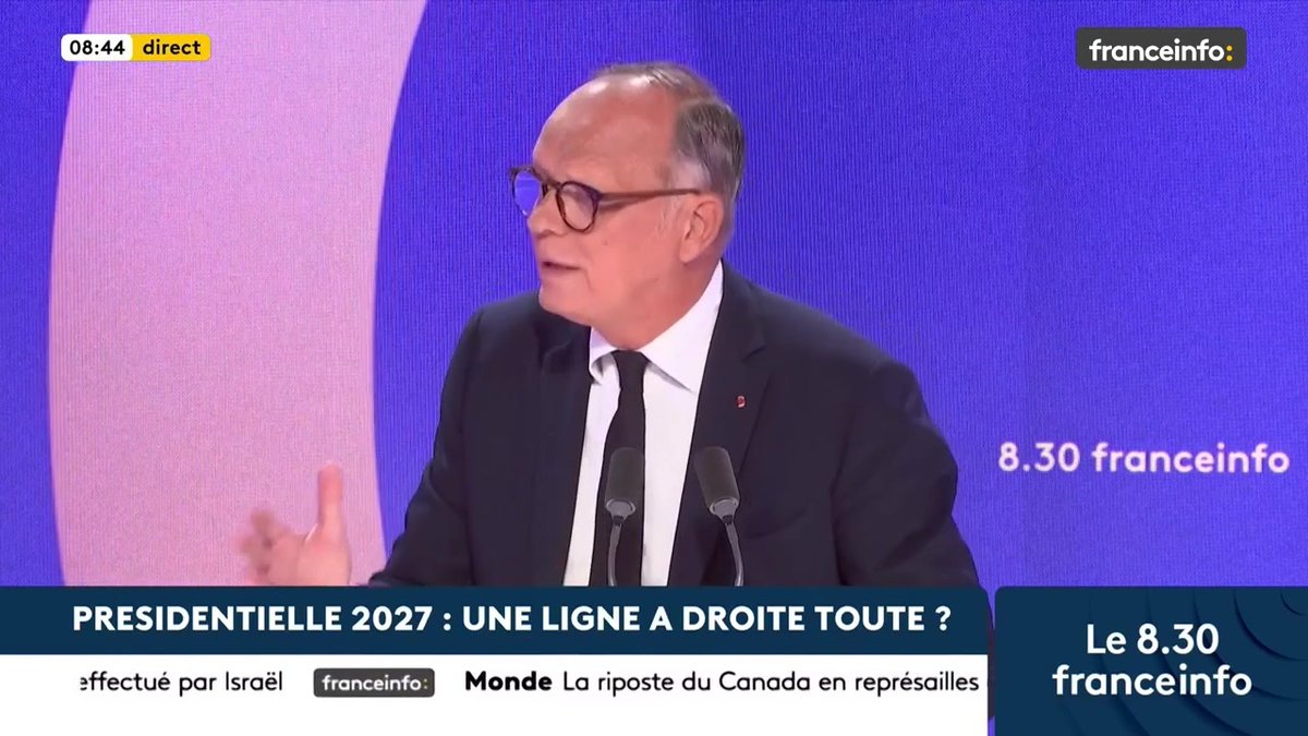 🔴 Présidentielle 2027 : une ligne à droite toute ? ➡️ "Chacun est libre de se présenter et chacun, lorsqu'il se présente, doit dire ce qu’il veut, ce qu’il pense, ce qu’il propose. C’est ce que je fais", dit Édouard Philippe