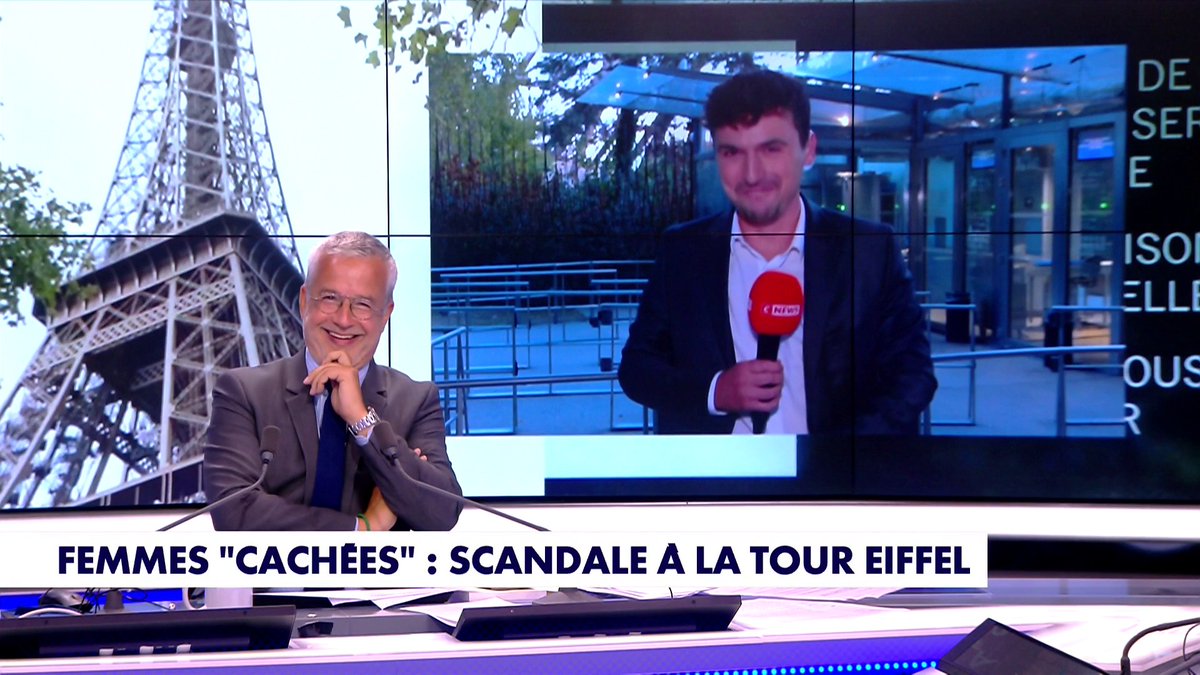 Fou rire entre Romain Desarbres et le journaliste Augustin Donnadieu suite à son direct à la tour Eiffel dans #LaMatinale Toute l'info est à retrouver sur