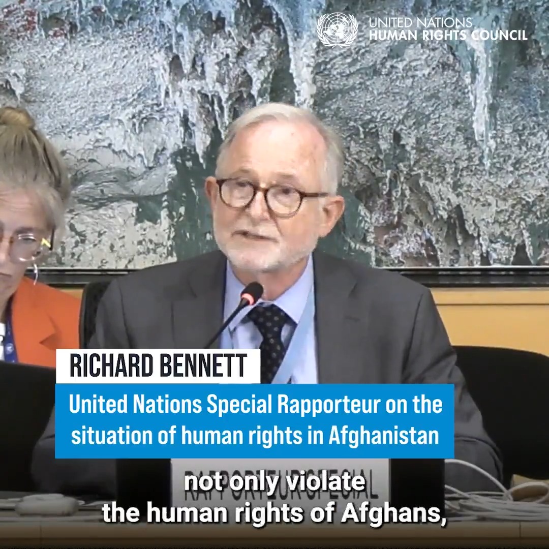 Afghanistan: "I remain shocked by what Afghans share with me about physical & psychological abuse by Taliban officials," UN Special Rapporteur Richard Bennett Richard Bennett told the United Nations Human Rights Council. "I am also inspired by Afghans, especially girls," who demand their rights, he said. #HRC63