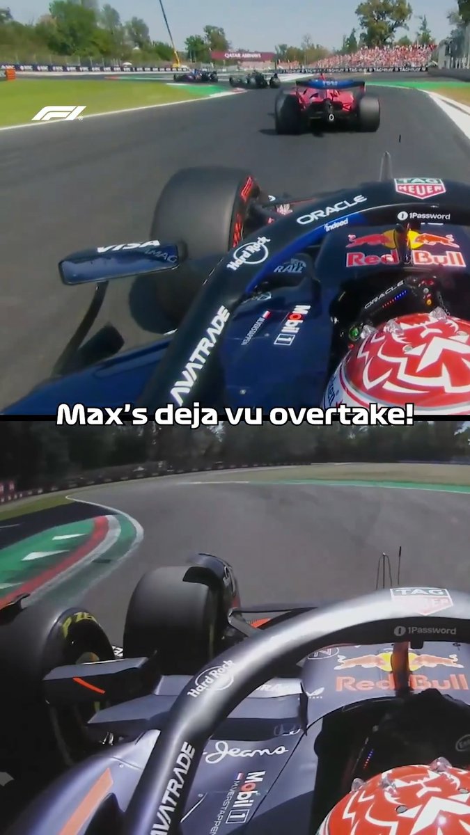 Max 🆚 Oscar... 2.0 👀 Verstappen's move around the outside of Piastri at Monza reminds us of something we've seen before at Imola 💨 #F1 #ItalianGP