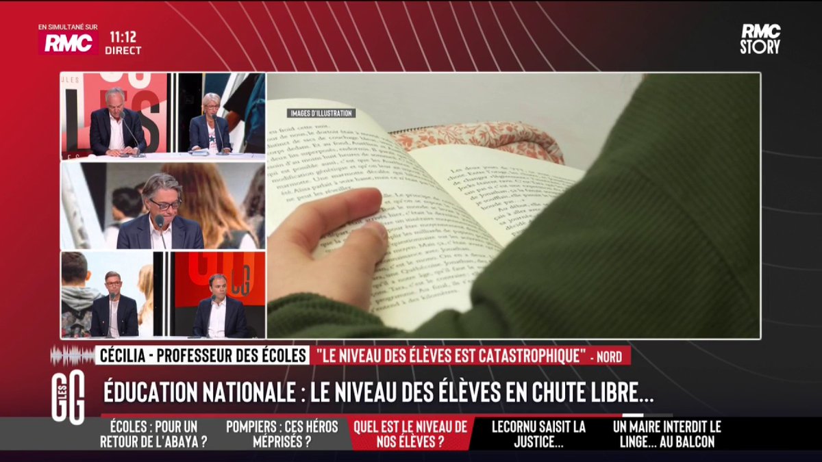 🔴 PISA: le niveau des élèves continue de chuter 🗣️ Le témoignage de Cécilia, professeure des écoles: "Je peux vous dire que le niveau a vraiment baissé et c'est effrayant. Le niveau des élèves est catastrophique." #GGRMC