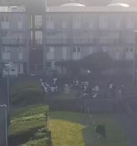 Meanwhile, in The Gorbals, Glasgow 🏴󠁧󠁢󠁳󠁣󠁴󠁿 British kids are back at school so the communal areas are freed up for daytime parties. This local Scot sounds dismayed. “What the fuck is happening?”