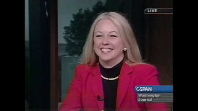 25 YEARS AGO TOMORROW: Barbara Olson's last TV appearance was on Sept. 9, 2001 ... She was killed on 9-11 when terrorists crashed her plane into Pentagon ... She was headed to Los Angeles for Bill Maher show ... On C-SPAN 9-9-2001 she mentioned her husband Ted Olson (died 2024)