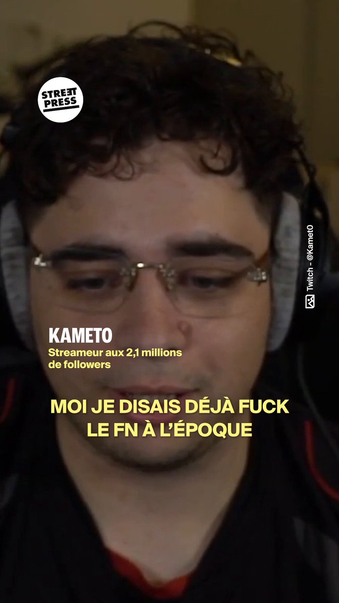 Kameto, le streameur aux 2,1 millions d’abonnés (Kameto) a appelé à voter contre le Rassemblement national en 2027 en live sur sa chaîne Twitch lundi 7 septembre ✊