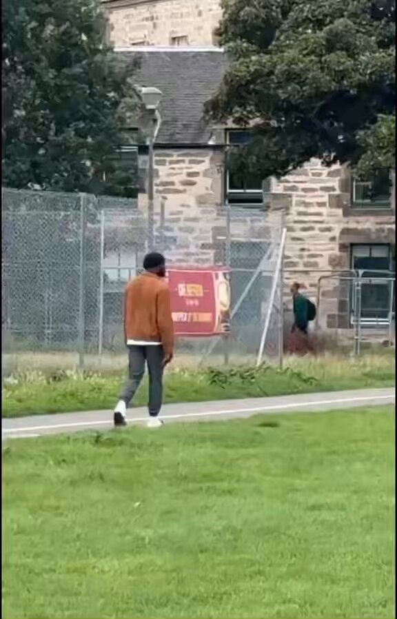 This suspicious looking character was seen several times over the course of a few hours in The Meadows park in Edinburgh. No children with him but he was sitting in the middle of the play area. You must be moving these men on.