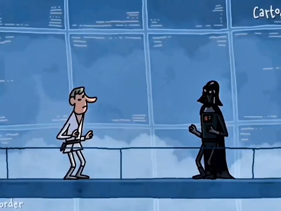 "When you bring a TV remote to a lightsaber fight."