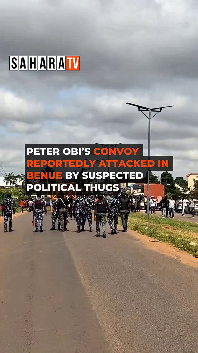 WATCH: Peter Obi’s Convoy Reportedly Attacked In Benue By Suspected Political Thugs More on SaharaTV: