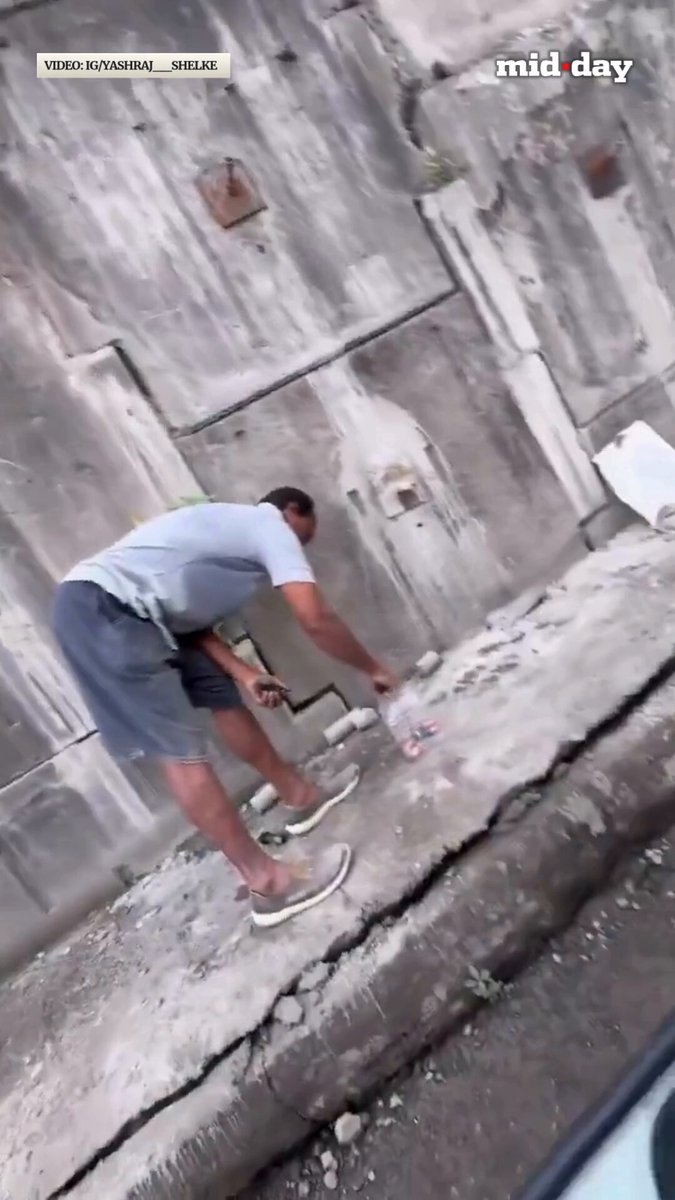 A video purportedly shows an M-Seal-like material being used during repair work on the Mumbai-Goa Highway, prompting questions over the construction method and quality of the work. The footage has drawn criticism online, with users raising concerns about whether such repair practices meet proper infrastructure standards and safety requirements.