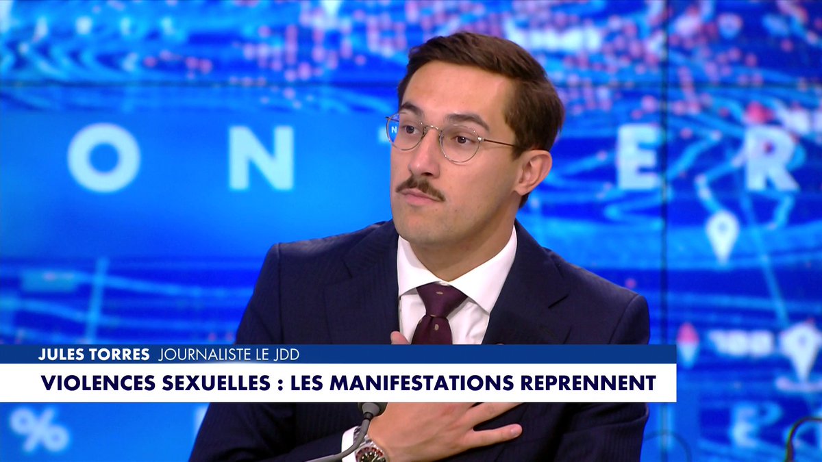«On a vraiment une classe d'écart entre Jean-Luc Mélenchon et le reste de ce qui est proposé gauche», lance Jules Torres dans #100Frontieres après la diffusion d'images montrant Raphaël Glucksmann chahuté lors d'une manifestation contre les violences sexuelles à Paris