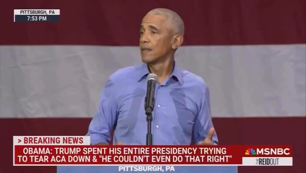 Obama: “You think Donald Trump ever changed a diaper?” Someone in the crowd: “His own!” Obama: “I almost said that, but I decided I shouldn’t say it.” When the crowd lands the punchline before you can, sometimes the only thing left to do is smile and let it burn.