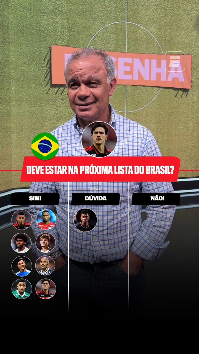 DEVEM ESTAR NA PRÓXIMA LISTA DO BRASIL? 👀 A ESPN perguntou a Jorginho, ex-jogador de futebol, quais nomes devem estar na próxima lista do técnico Carlo Ancelotti para defender a Seleção Brasileira. E ele respondeu! Concorda com as escolhas dele, fã de esportes? 🇧🇷⚽ #FutebolNaESPN #SeleçãoBrasileira #Brasil
