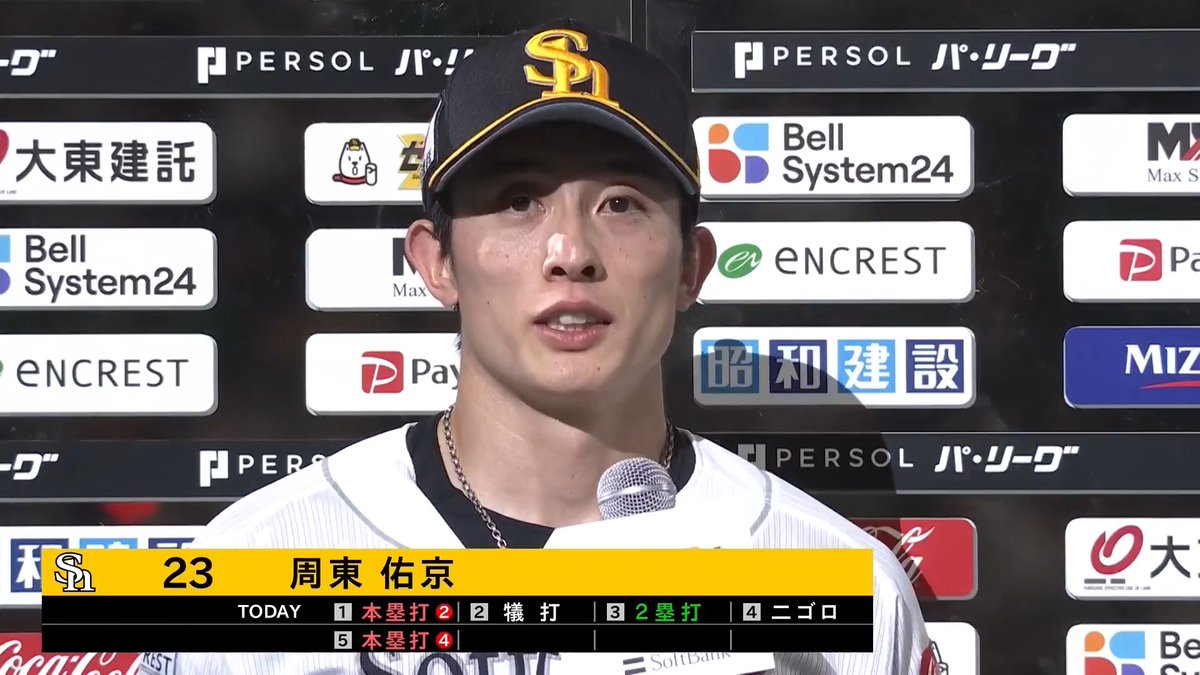 ／ 9/8 ヒーローインタビュー⚾️ ＼ 福岡ソフトバンク 津森宥紀 投手 周東佑京 選手✨