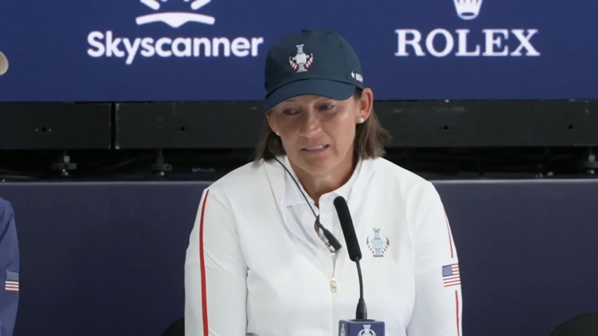 🗣️ "To watch one of her golf balls take off you're just like wow." Team USA captain Angela Stanford is full of praise for Auston Kim ahead of the Solheim Cup.