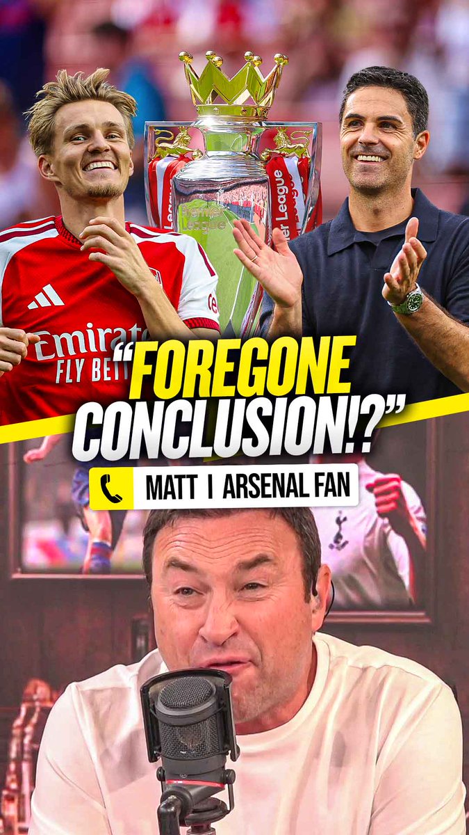 🏆 Arsenal fan: "[The title] should be a foregone conclusion!" 😡 Jason: "Definitely not! I'd be careful using language like that!" Cundy could not believe what this #AFC fan had to say about the Premier League title race after three games! 🤯