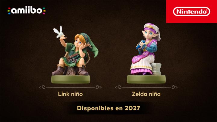En 2027, se lanzarán dos nuevos #amiibo: Link niño y Zelda niña. Se podrán utilizar para desbloquear máscaras especiales en The Legend of #Zelda: Ocarina of Time para Nintendo Switch 2.