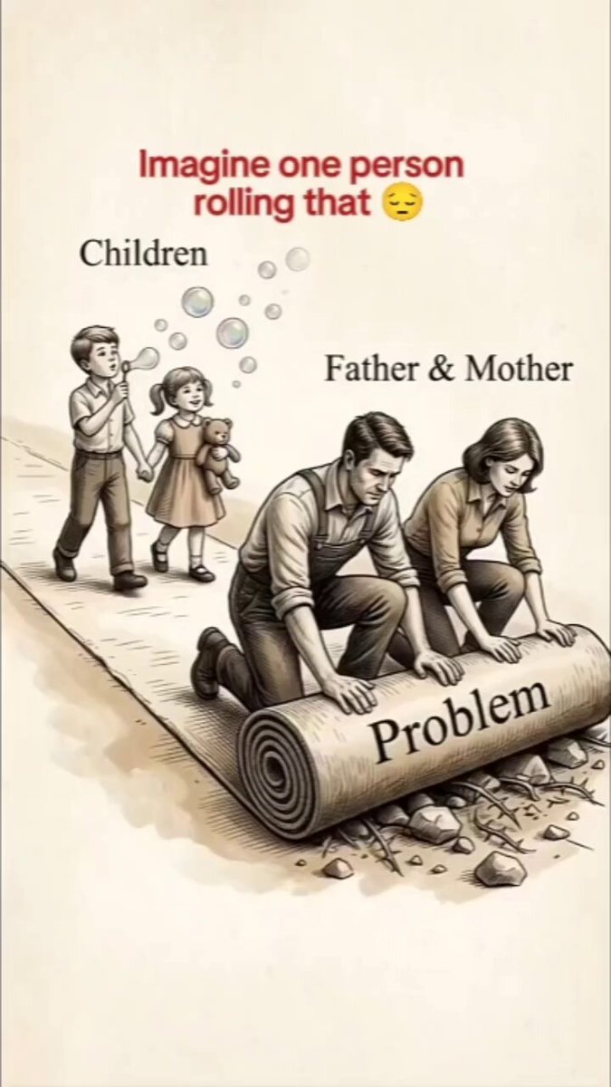 Sacrifices of parents for their children. Imagine one person rolling that 😔.
