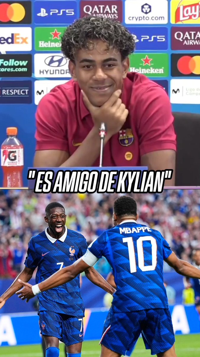 La reacción de Lamine Yamal al saber que Dembélé no lo puso entre sus tres favoritos al Balón de Oro... 😅