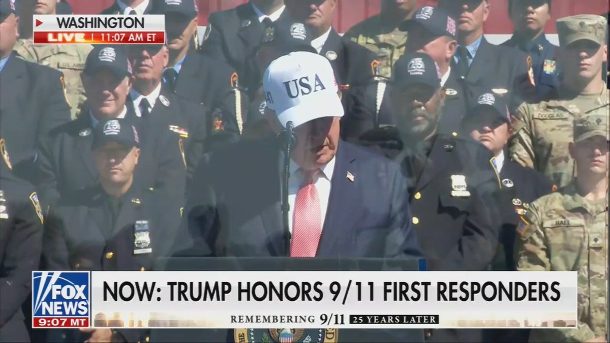 Trump on a deceased 9/11 rescuer: "The Man in the Red Bandana. Have you heard of him? He's become more famous than me. I don't like it. Very unhappy. But he's become much more famous than me."