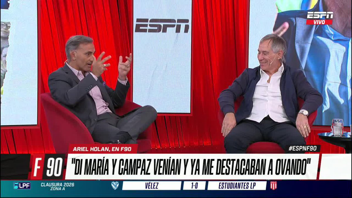 "VENÍAN Y YA ME LO DESTACABAN" Ariel Holan destacó el rol de Di María y Campaz al hablar de Ovando. ▶️ Mirá #ESPNF90 en el Plan Premium de #DisneyPlus