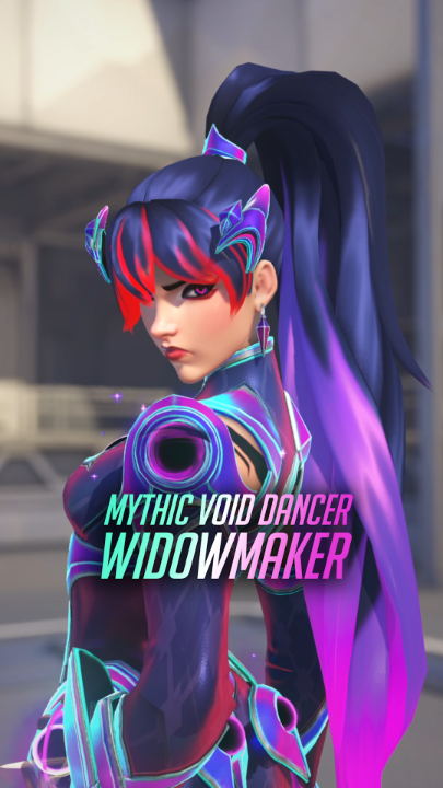 One shot. One kill. One absolutely stunning Mythic. 🤩 Step into the void when you pick up Widowmaker’s new Void Dancer Mythic Skin today 🕷️