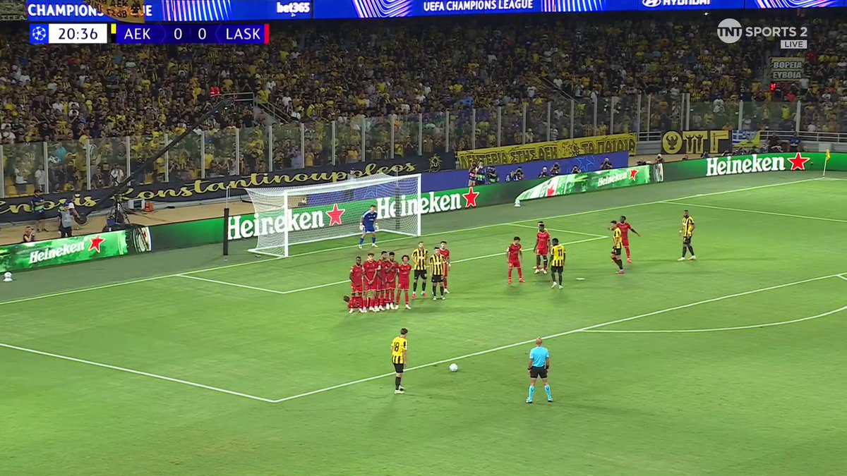 Răzvan Marin with an absolute stunner of a free-kick for AEK Athens 🚀 📺 Watch live now on TNT Sports & HBO Max
