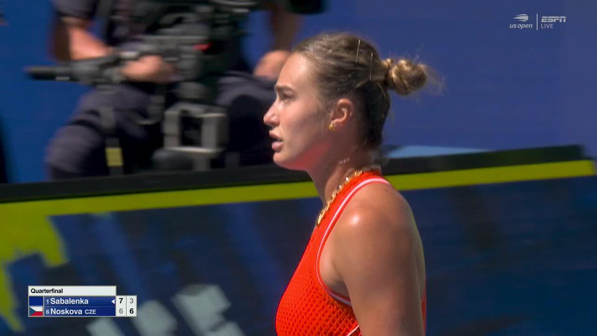 Sabalenka and Nosková are headed to a third set for a spot in the US Open semifinals 🍿 Watch now on ESPN and the ESPN App 👀