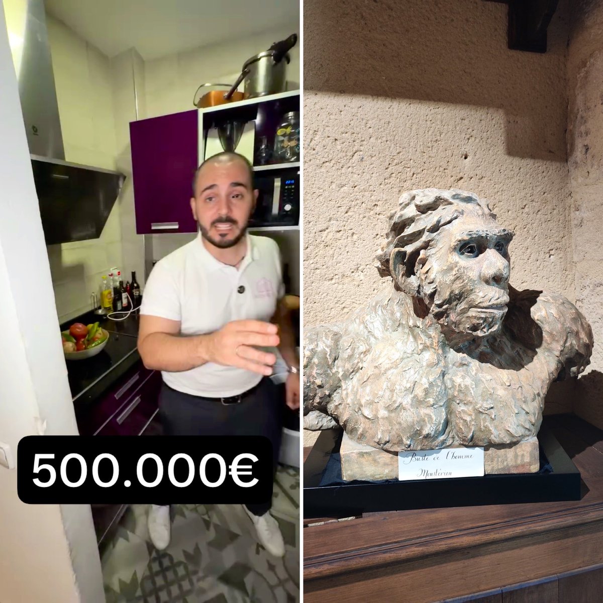 Medio millón, medio millón de euros. Me vuelvo loco.