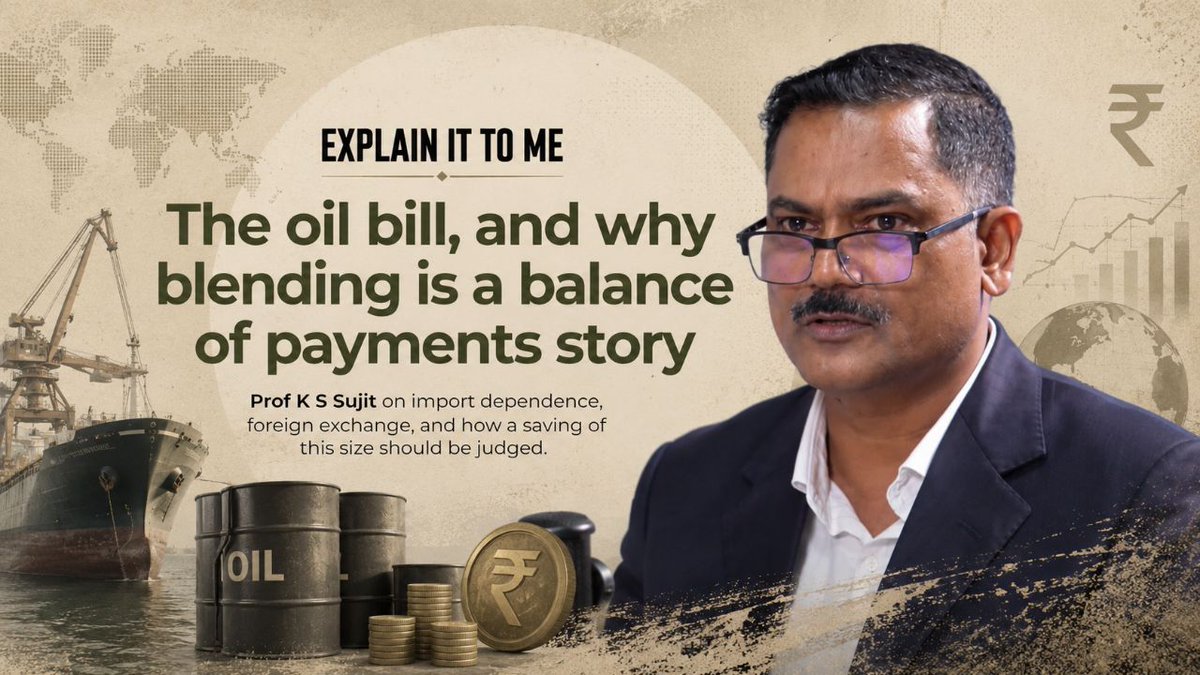 Ever wondered why India’s oil bill is such an important part of the country’s economy, or how ethanol blending can impact the balance of payments? There’s more to the story than simply reducing fuel consumption. In the latest episode of The Logical Indian’s “Explain It To Me”, Prof. K.K. Pant of IIT Roorkee takes us behind India’s oil import bill, the economics of ethanol blending, its impact on imports, and how it connects to the country’s balance of payments. Watch till the end. #ExplainItToMe #TheLogicalIndian #Ethanol #EthanolBlending #OilAndGas #BalanceOfPayments #IITRoorkee [oil bill, ethanol blending, balance of payments, biofuel, energy transition]