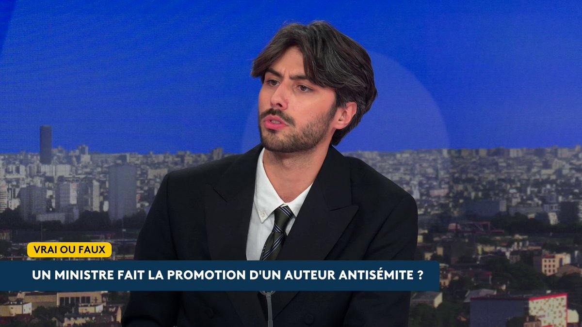 🔴 🗣️ Le ministre délégué chargé de l'Europe, Benjamin Haddad, a-t-il rendu hommage à un écrivain antisémite ? Réponses avec notre journaliste Vrai ou faux, Louis Augry. #AvantLe20h #canal16