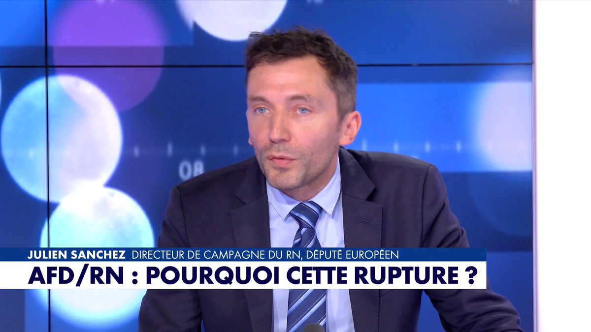 «Nous avons rompu avec l'AfD parce nous ne cautionnons pas certains propos», assure Julien Sanchez, directeur de campagne du RN, dans #Facealinfo Toute l'info est à retrouver sur