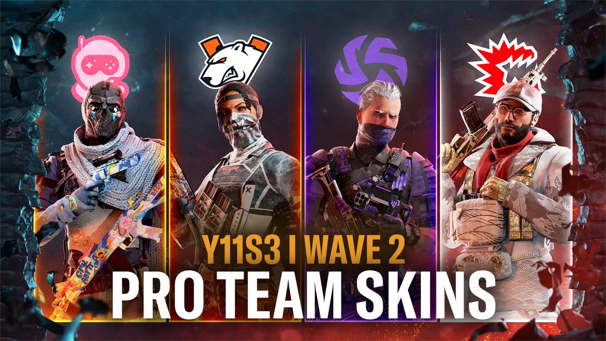 These will make a fine addition to your collection 🤩 Pro Team Skins Wave 2 features Spacestation Gaming, Virtus.pro, Shifters, and CAG OSAKA!