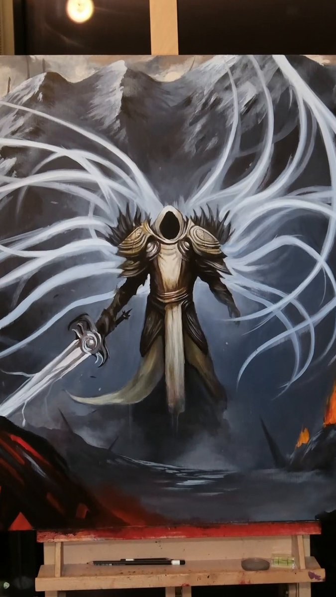 Some artifacts hold the power of creation, like a Worldstone or even a paintbrush. 🎨 Thank you to Hugo Feist for this incredible painting of Tyrael shattering the Worldstone in honor of Diablo’s 30th Anniversary.