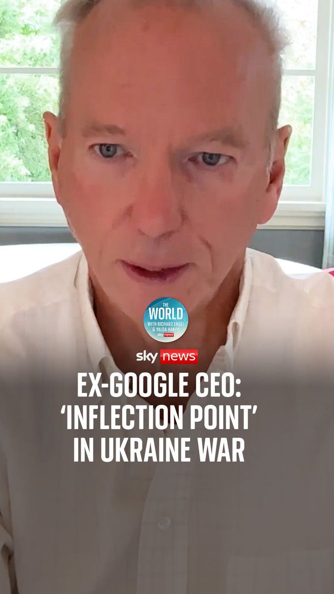 "A big threat." Former Google CEO Eric Schmidt says the war in Ukraine is shifting. He tells Richard Engel that Russia is no longer 'big' and 'slow', and the first side to 'innovate at scale' will win the war. 🎧 Listen to the podcast in full 👉