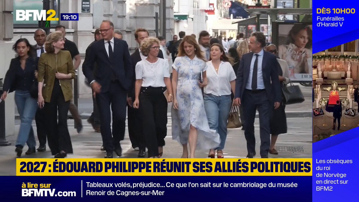 "Travail, rassembler, ouvert": le candidat à l'élection présidentielle Édouard Philippe réunit ses alliés politiques à Paris #BFM2