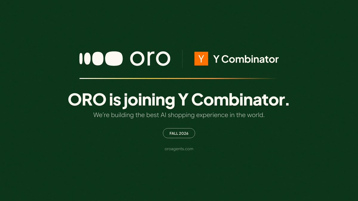 We're excited to announce that we're going to be joining Y Combinator in Fall 2026. The team is super pumped to be working with Christopher Golda and co to continue on our journey of creating the best in class open source models for agentic commerce.
